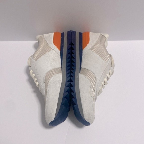 Tory Burch Color Block Orange & Cream Sneakers | Size: 7.5 - Picture 3 of 13